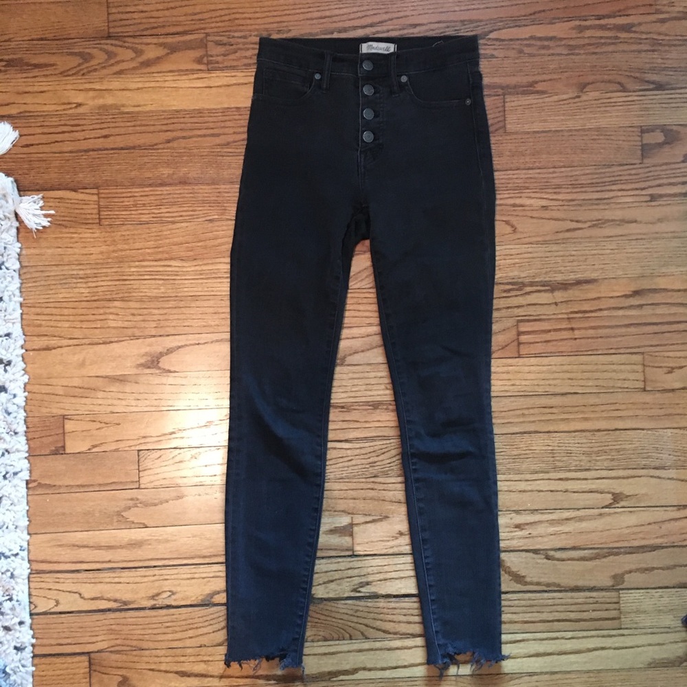 Madewell 9” High Rise Button Fly Skinny Jeans
